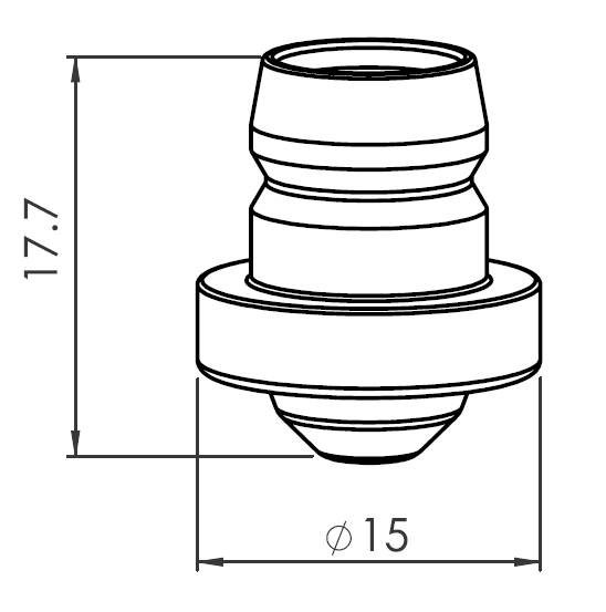 BY310-6595X BY-NOZZLE Ø4.0 H PRECISION