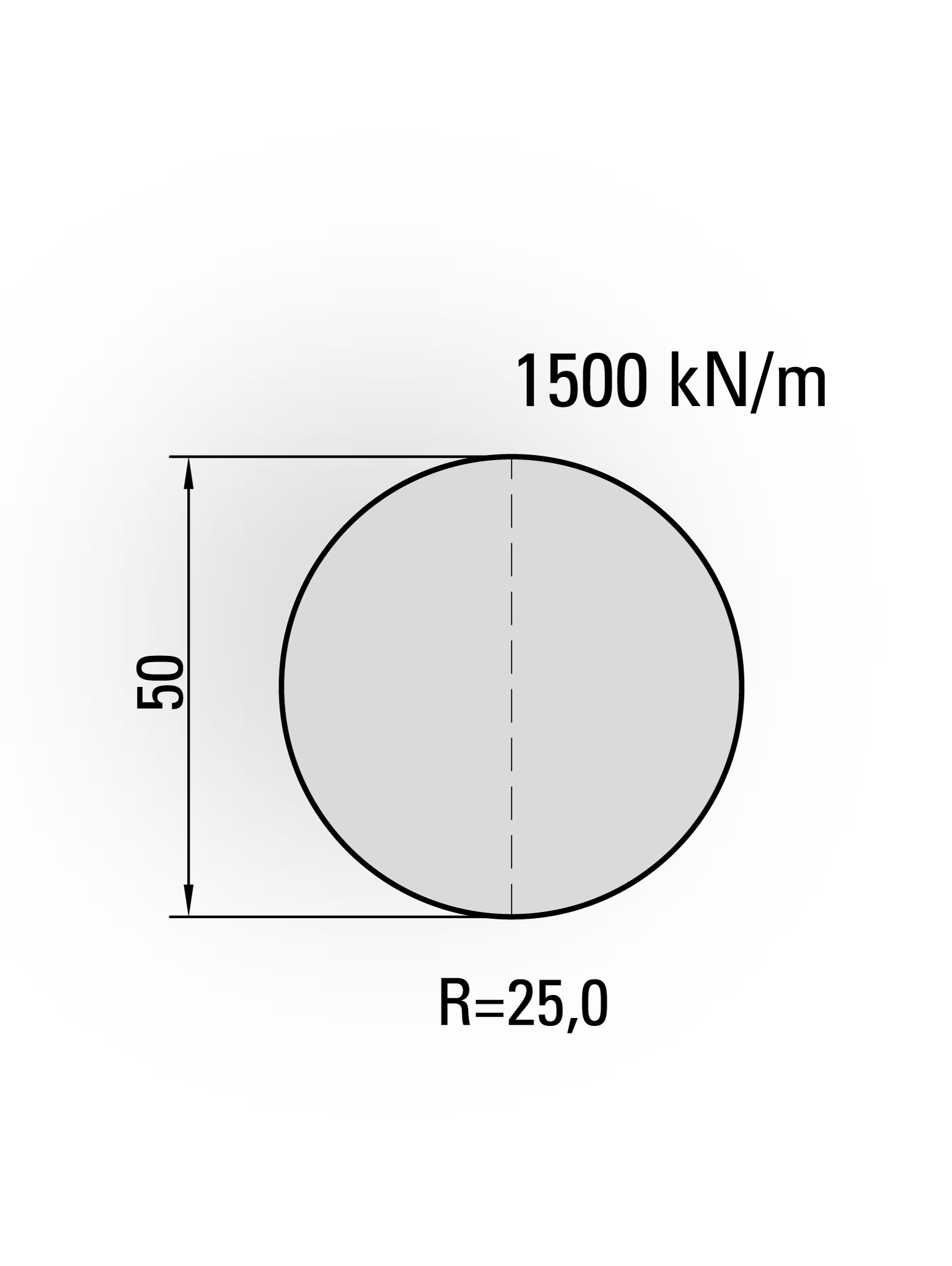 15.035-100 Radiusgereedschap Type II / R=25,0 / H=50,0 / L=100 mm / Mat.C45