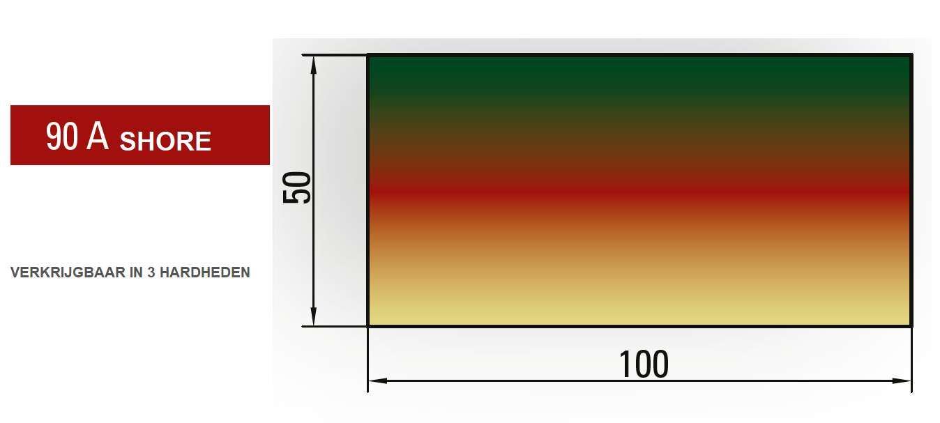 34.490-835 PU-Kussen 50x100 / 90 Shore / L=835 mm