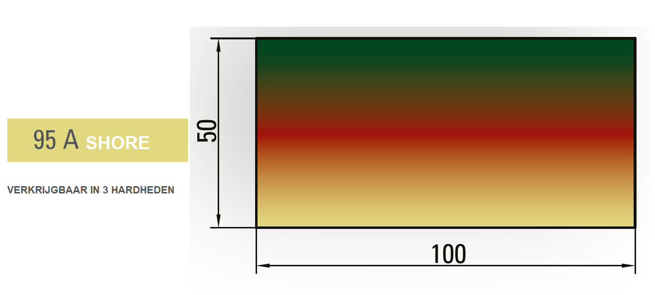 34.495-835 PU-Kussen 50x100 / 95 Shore / L=835 mm