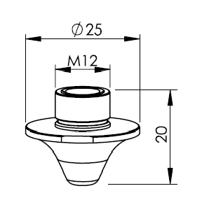 AM343-2361-1.2X AM-Nozzle double, 1.2 mm CP