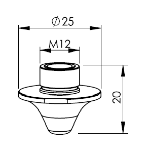 AM343-2361-2.5 AM-DOUBLE NOZZLE Ø 2.5 CP