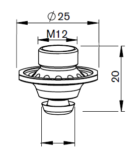 AM367-0023 AM-NOZZLE Ø S1.2 FE  FIBER HCP