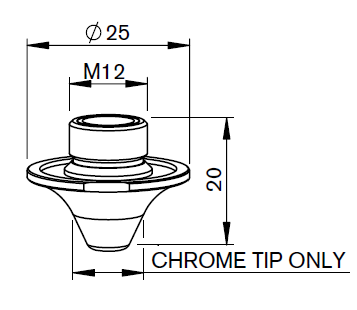 AM367-1163CP AM-DOUBLE NOZZLE Ø D2.0F HCP