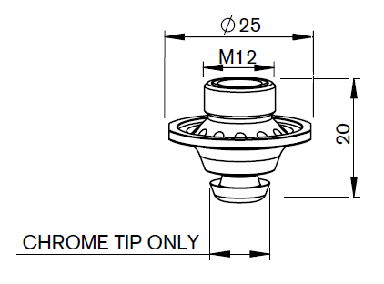 AM367-1899CP-C AM-DOUBLE NOZZLE D1.4 FE  FIBER HCP