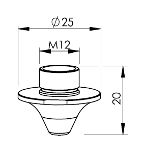 AM367-2037 AM-NOZZLE Ø 1.2 CP W/CONCAVE