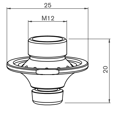 AM367-7490HCP-C AM-Nozzle w/collar fiber WACS, S1.4FW mm HCP