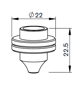 AM387-0017 AM-MB-HV NOZZLE Ø 1.2 WITH RADIUS