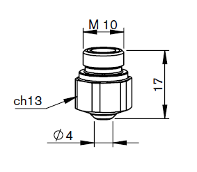 BY310-0004X BY-DOUBLE NOZZLE Ø 1.75