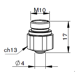 BY310-1905X BY-NOZZLE Ø1.0