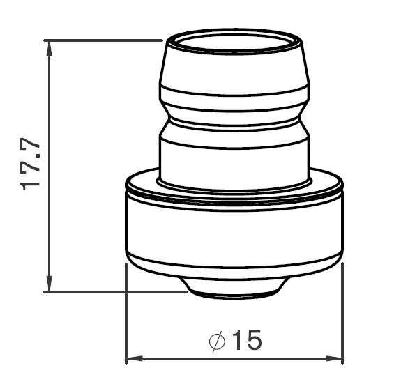 BY310-7508X BY-NOZZLE Ø 1.25 HK PRECISION