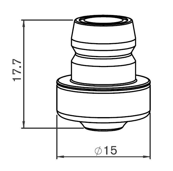 BY310-7549X BY-DOUBLE NOZZLE Ø 2.5 NK PRECISION