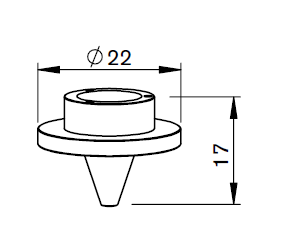 MB316-1118 MB-INNER NOZZLE 2.0 - 6 HOLES