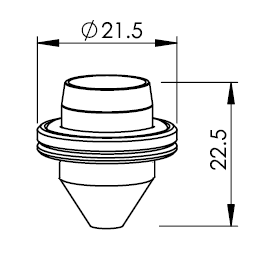 MB327-1624 MB-NOZZLE Ø 2.0 W/o-ring