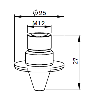 MZ373-0325CPX MZ-Nozzle double slim, Ø 2.5 mm CP