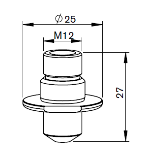 MZ373-1574 MZ-DOUBLE NOZZLE PENCIL SUS Ø 4.5 CP