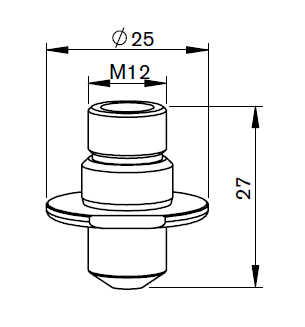 MZ373-1605CPX MZ-Nozzle double pencil, Ø 2.0 mm CP
