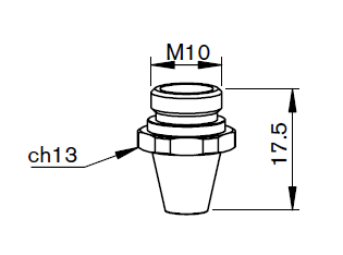 MZ385-1003X MZ-HEXAGONAL NOZZLE Ø 3.0