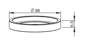 MZ413-0270 MZ-H.G. PTFE INSULATOR 38 X5,5