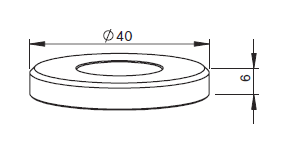 MZ413-4440 MZ-H.G. PTFE INSULATOR 40 X6