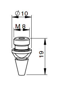 PR357-0006X PR-NOZZLE Ø 2.5 CONICAL COPPER