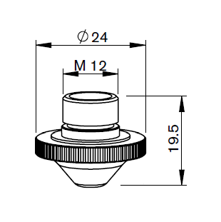 PR362-0003CP PR-DOUBLE NOZZLE Ø 1.0 CP