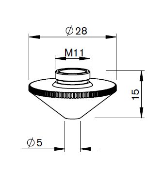 PT345-0070 PE-DOUBLE NOZZLE Ø 2.5