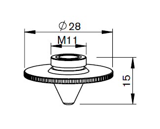 PT358-0002CP PT-3D DOUBLE NOZZLE Ø 1.0 - 1.5 CP