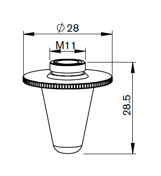 PT420-0030 PT-DOUBLE NOZZLE Ø 3.0 - 1.5 LONG